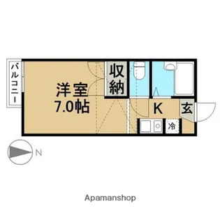 レオパレス福塚【102号室】の間取り