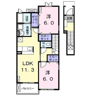 アン・ルポゼ【2階】の間取り