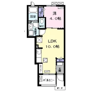 シャトル朝日【102号室】の間取り
