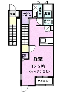 シャンドフルール五反田【2階】の間取り