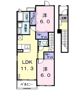 BEATO(ベアート)【2階】の間取り