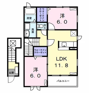 Clara(クララ)【2階】の間取り