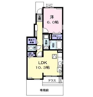 プラシード Ⅱ【1階】の間取り