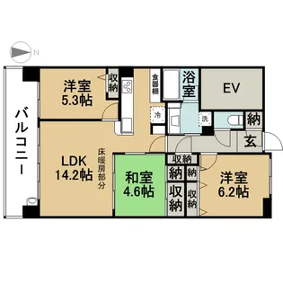 ポレスター一宮ステーションレジデンス【8階】の間取り