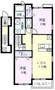 ドエル・プレイス【2階】の間取り