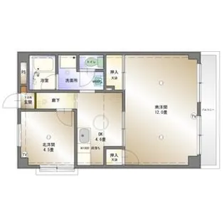 ドミール英(ドミールハナブサ)【501号室】の間取り