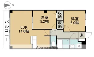 サンライズⅡ【2階】の間取り
