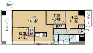 SK BUILDING−1【404号室】の間取り