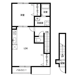アンプルール リーブルTHREE RINGS FIELD【2階】の間取り