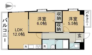 シャンセ・ド・メゾン【402号室】の間取り