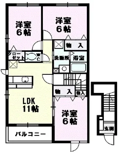 サンリット【2階】の間取り