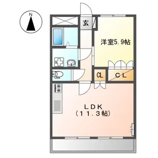G.FOREST S【2階】の間取り