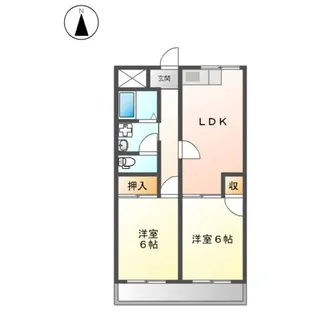 ファミール村田【00101号室】の間取り
