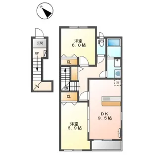 ラ・フォンテ【2階】の間取り