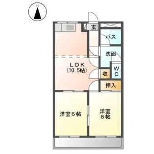グリーンガーデン立込【00303号室】の間取り