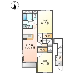 ドゥ アンジェロ【201号室】の間取り