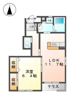 スペリアージュ愛宕【1階】の間取り