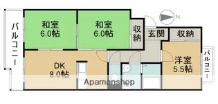 メゾンやしま【302号室】の間取り