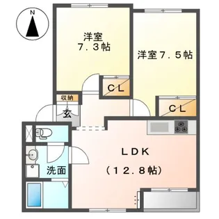 ドルソニオンB【1階】の間取り