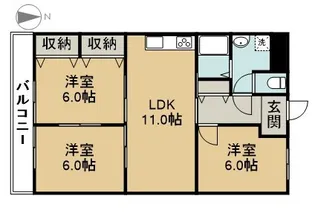 メゾンいずみ【302号室】の間取り