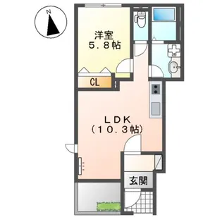 ファインハイム【1階】の間取り