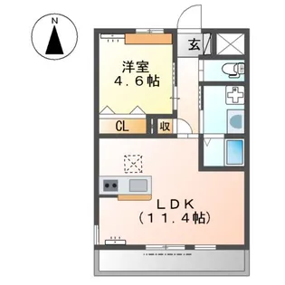 オーシャン【105号室】の間取り