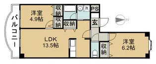 ディマーネ【101号室】の間取り