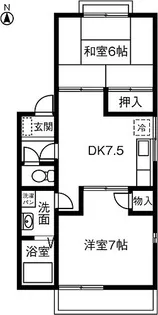 パークハウスITO A【203号室】の間取り