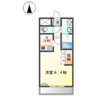 エバープレイスⅡ【101号室】の間取り