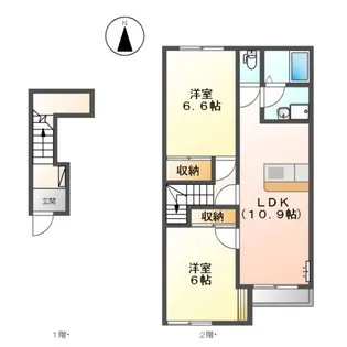 フェリーチェ S【202号室】の間取り