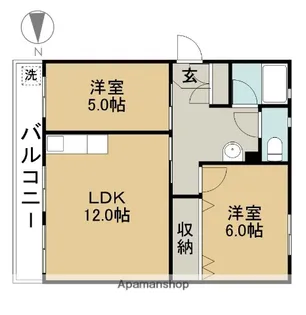 第二津島コーポA棟【402号室】の間取り