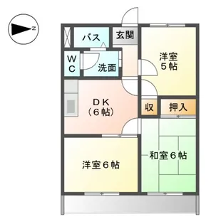 ニュータウン神守Ⅱ【00102号室】の間取り