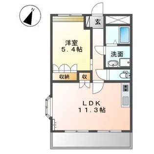 エスポアールⅡ【2階】の間取り