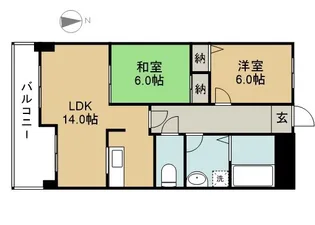 甚目寺マンション【3階】の間取り