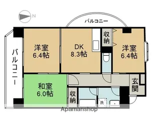 ルピナス橘【2階】の間取り