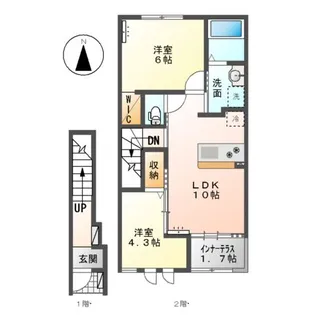 SAN.E【2階】の間取り