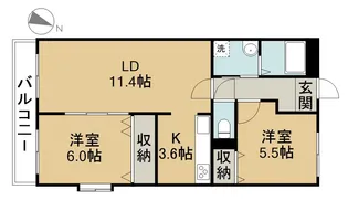 ニューリバーⅡ【1階】の間取り