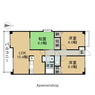 ファミール須原【4階】の間取り