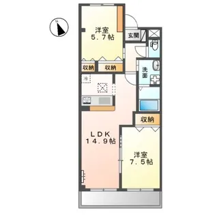プチストーンⅢ【1階】の間取り