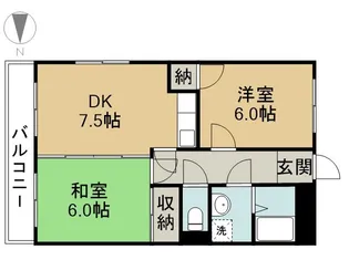 福田マンション【4階】の間取り