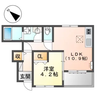 プティ・ボヌールⅢ【1階】の間取り