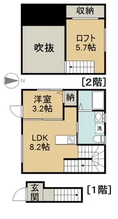 ESPRESSO新清洲【2D号室】の間取り