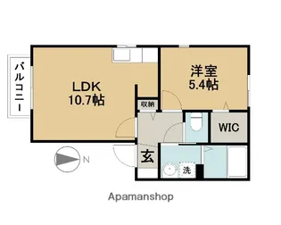 アクシス【B101号室】の間取り