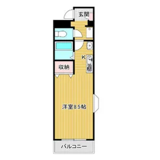 アヴァンス日ノ出【203号室】の間取り