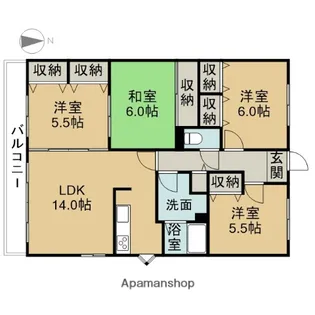 メゾン・ド・ジボアール【201号室】の間取り