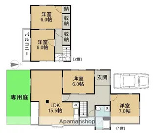 愛知県津島市愛宕町5丁目【一戸建】の間取り