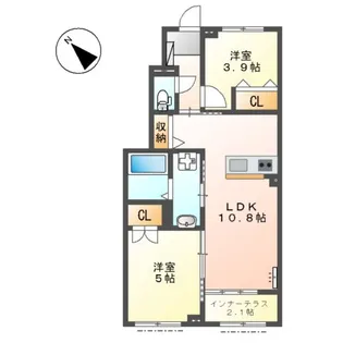サン アスリート【101号室】の間取り