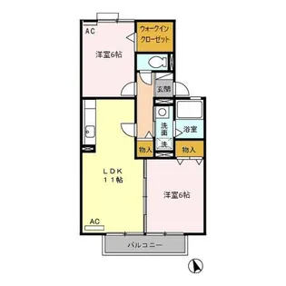 ヴァン・ホーリー A【2階】の間取り