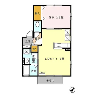 ヴァン・メルセゾン【1階】の間取り
