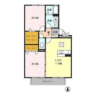 ヴィラ・ローザ【102号室】の間取り